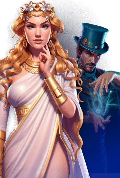 Werbegrafik eines RTbet Spielautomats mit Fantasy-Motiv